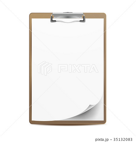 Clipboard Vector. A4 Size. Top View. Blank Sheet Clipboard Vector. A4 Size. Top View. Blank Sheet 35132083
