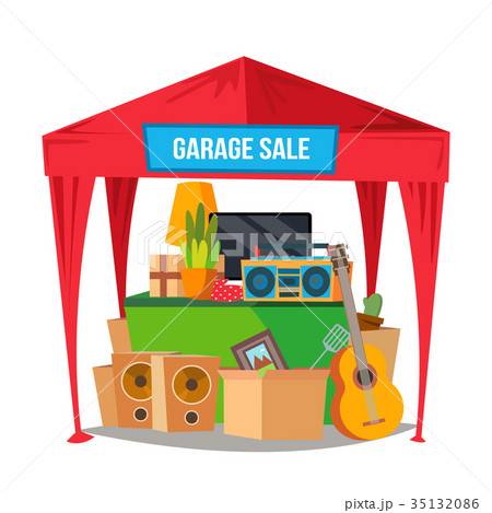 Garage Sale Vector. Sale Items. Garage Sale Vector. Sale Items. 35132086