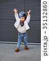 model child hip-hop.baby in a baseball cap. 35132860