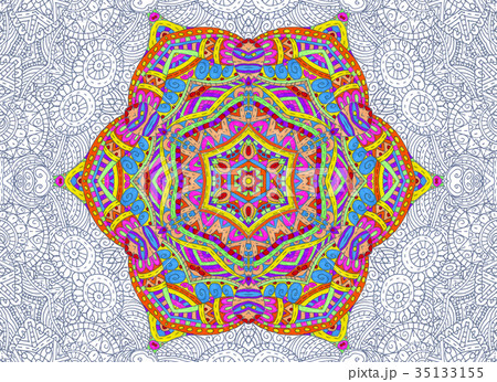 Half-painted outline pattern 35133155