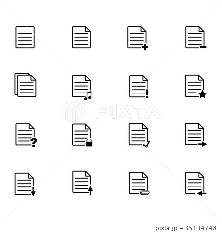 File icons, thin line style -Vector Iconic Design File icons, thin line style -Vector Iconic Design 35134748