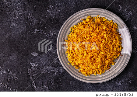 Saffron rice with spices. 35138753