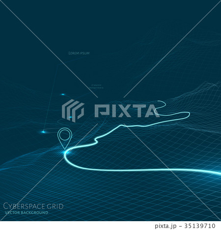 3d technology vector map 35139710