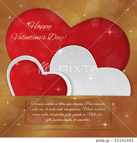 Bright Valentine`s day vector  background.  35141495