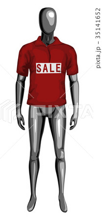 Man 3d monochrome dummy in red sale t-shirt 35141652