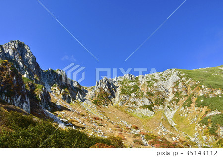 駒ケ岳の紅葉 10月の千畳敷カール 駒ケ岳の紅葉 10月の千畳敷カール 35143112