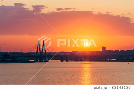 Millennium bridge in Kazan, Russia. Millennium bridge in Kazan, Russia. 35143156
