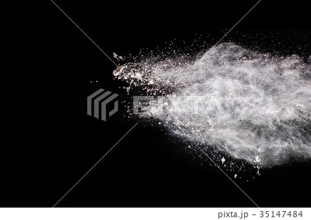 Freeze motion explosion of white dust Freeze motion explosion of white dust 35147484