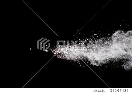Freeze motion explosion of white dust Freeze motion explosion of white dust 35147485