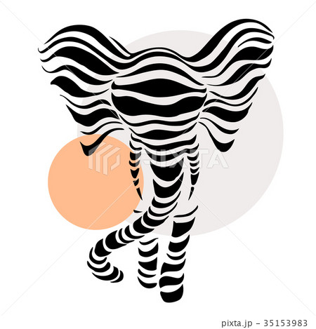 Abstract silhouettes of Elephant Abstract silhouettes of Elephant 35153983