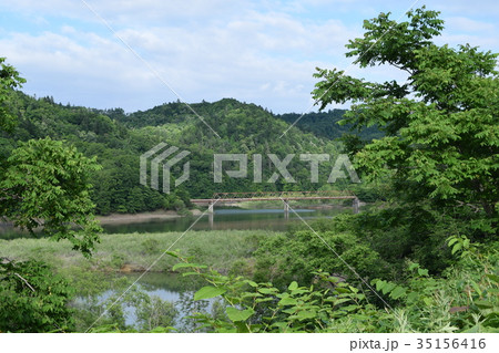 桂沢湖に架かる橋 桂沢湖に架かる橋 35156416