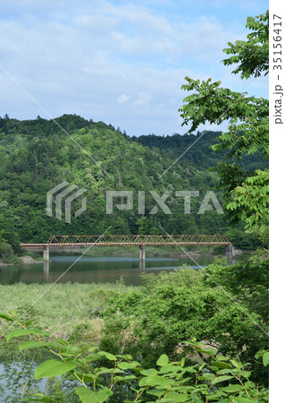 桂沢湖に架かる橋 桂沢湖に架かる橋 35156417