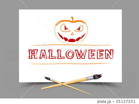 drawing paintbrush Halloween 35157251