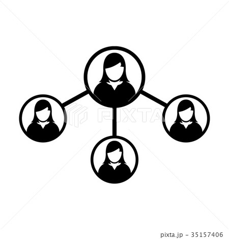 People Network Social Connection Icon Vector woman 35157406