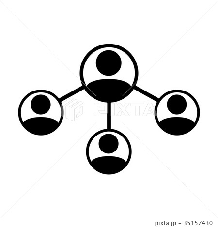 People Network Social Connection Icon Vector Male People Network Social Connection Icon Vector Male 35157430