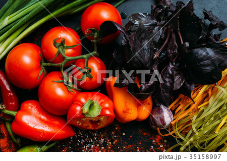 food organic vegetable pasta assortment 35158997
