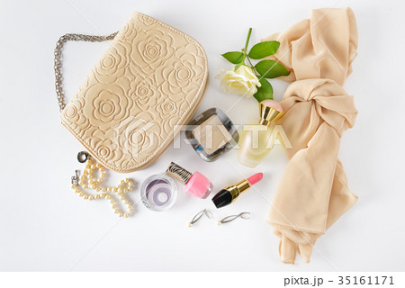 Cosmetics, perfumes, jewelry and handbag Cosmetics, perfumes, jewelry and handbag 35161171