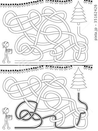 Christmas tree maze Christmas tree maze 35162426