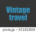 Travel concept: Vintage Travel on wall background 35162809