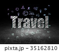 Travel concept: Travel in grunge dark room 35162810