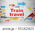 Vacation concept: arrow with Train Travel on 35162825