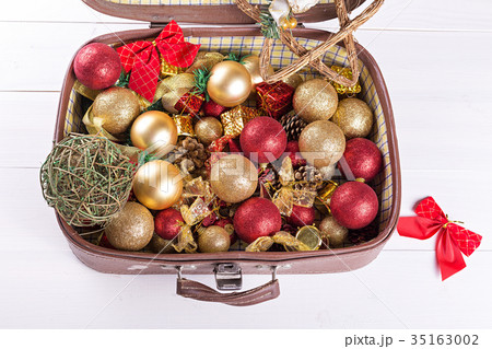 suitcase with Christmas toys suitcase with Christmas toys 35163002