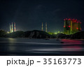 種子島　夜のロケット発射場 35163773