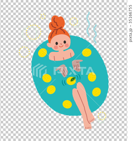 お風呂に入る女性 柚子湯 お風呂に入る女性 柚子湯 35166755