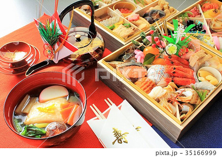 正月料理　おせち料理　お雑煮　お屠蘇 35166999