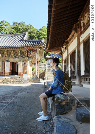 旅行 麻谷寺 男 35167634