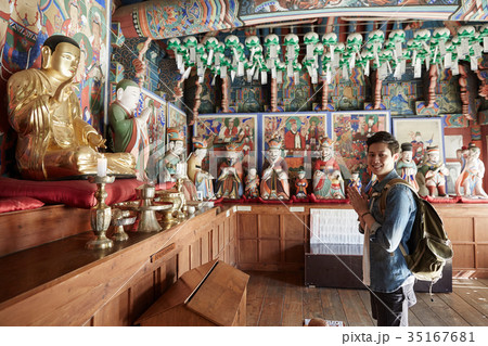 合掌 旅行 麻谷寺 35167681