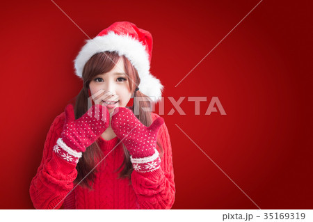 christmas beauty woman 35169319