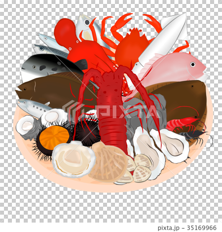 Fish on the colander - Stock Illustration [35169966] - PIXTA