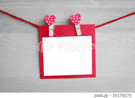 heart and blank paper card heart and blank paper card 35170275
