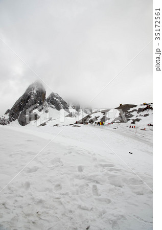 The storm snow on the hill 35172561