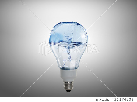 Light bulb with water 35174503
