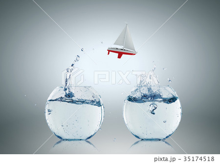 Light bulb with ship Light bulb with ship 35174518