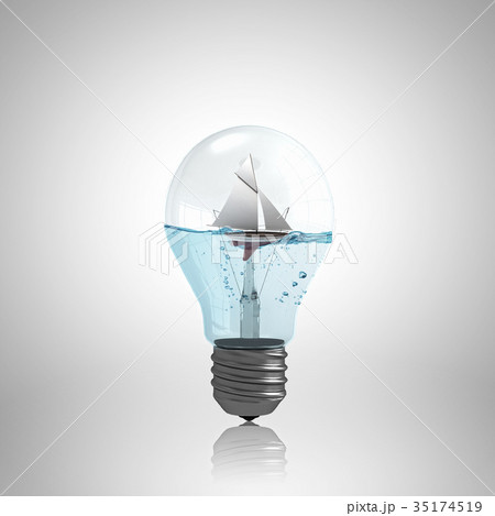 Light bulb with ship Light bulb with ship 35174519