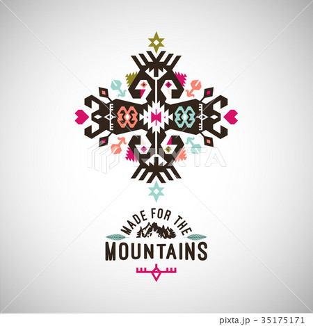 Vector colorful decorative element on native style 35175171