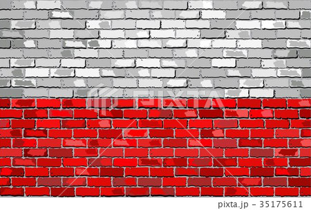 Flag of Poland on a brick wall Flag of Poland on a brick wall 35175611