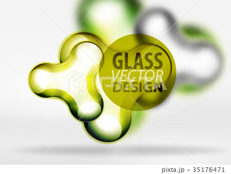Vector digital 3d space bubble, glass and metallic Vector digital 3d space bubble, glass and metallic 35176471