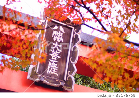 Tenryuji Temple Hachimansha in early autumn 35176759