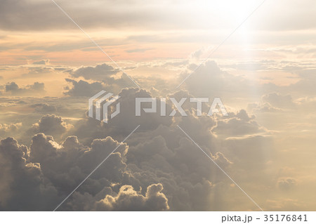 Cloud Top view from airplane window 35176841