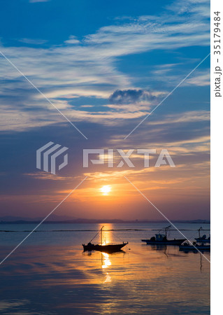 日没 夕焼け 倍 35179484