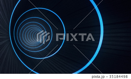Pipe,Long dark Tunnel  with futuristic light. 35184498