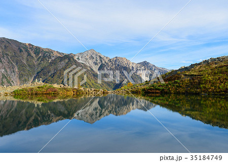 長野　北アルプス　白馬三山と八方池　秋 35184749