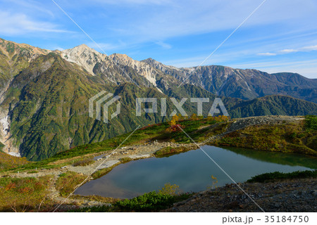 長野　北アルプス　白馬三山と八方池　秋 35184750