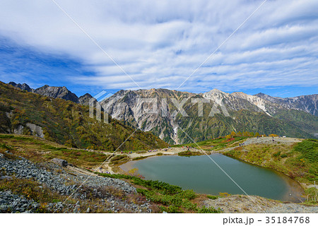 長野　北アルプス　白馬三山と八方池　秋 35184768