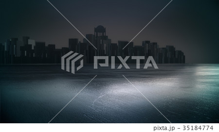 Abstract city for background,dark city,night city. 35184774