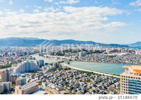 【福岡県】地方都市風景 35186070